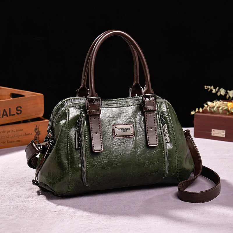 2023 New Arrival Man European American Vintage Fashion Moon Bags Handheld Crossbody Large Capacity Multi Compartment Women's Bag Leedoar