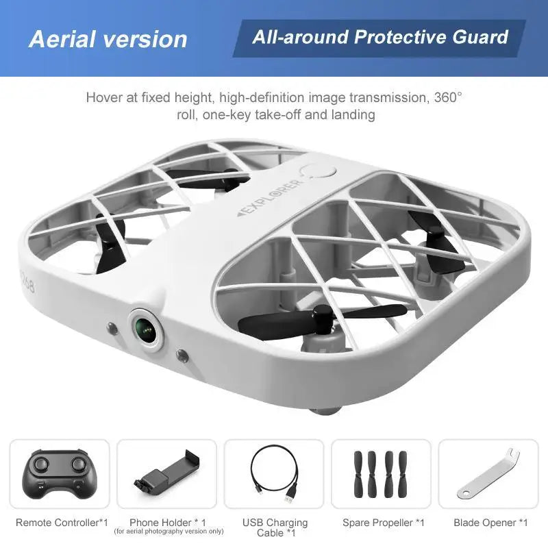 JJRC 2024 New Mini Grid Quadcopter H107 With 4K WIFI Camera 4CH Helicopter Toy Drone Headless 360 Degree Flip LED Kids RC Toys Leedoar