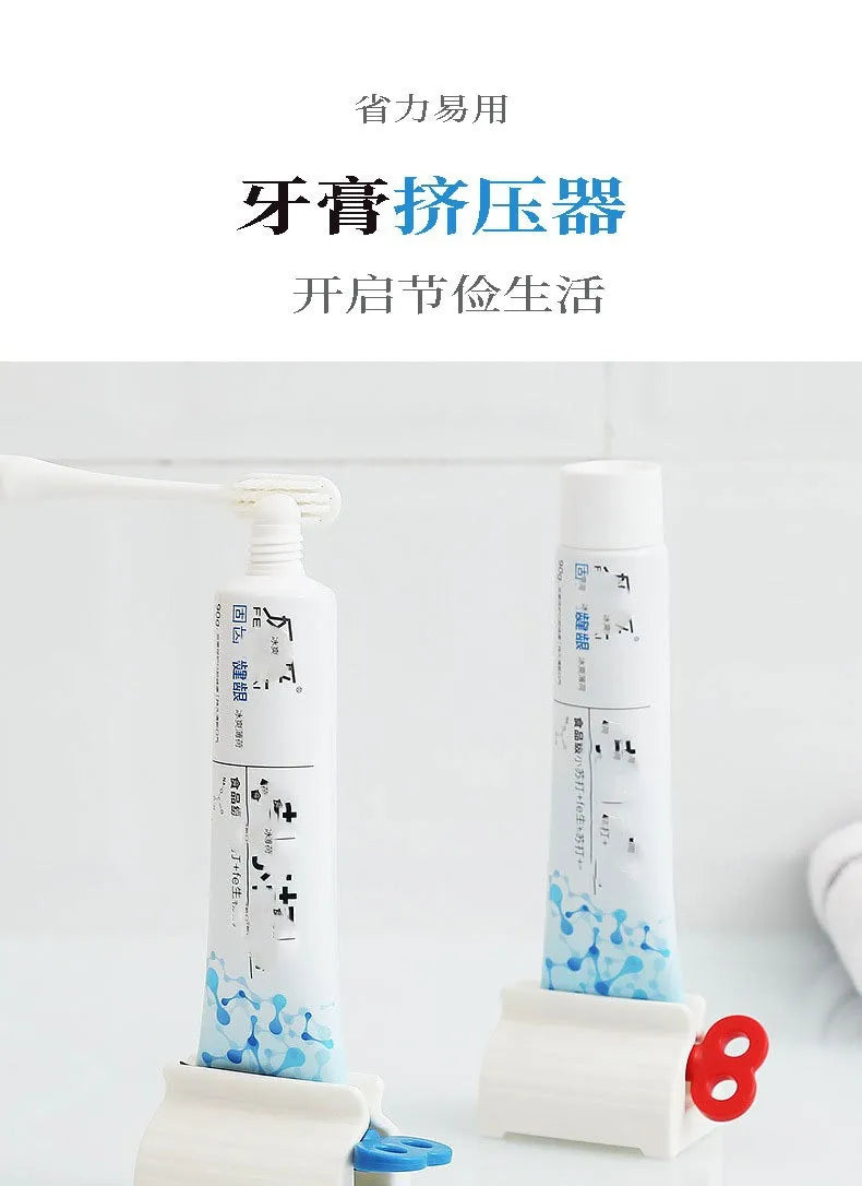 Toothpaste Squeezer Tooth Paste Holder Oral Care Bathroom Tools Tube Cosmetics Press Facial Cleanser Rolling Squeezing Dispenser Leedoar