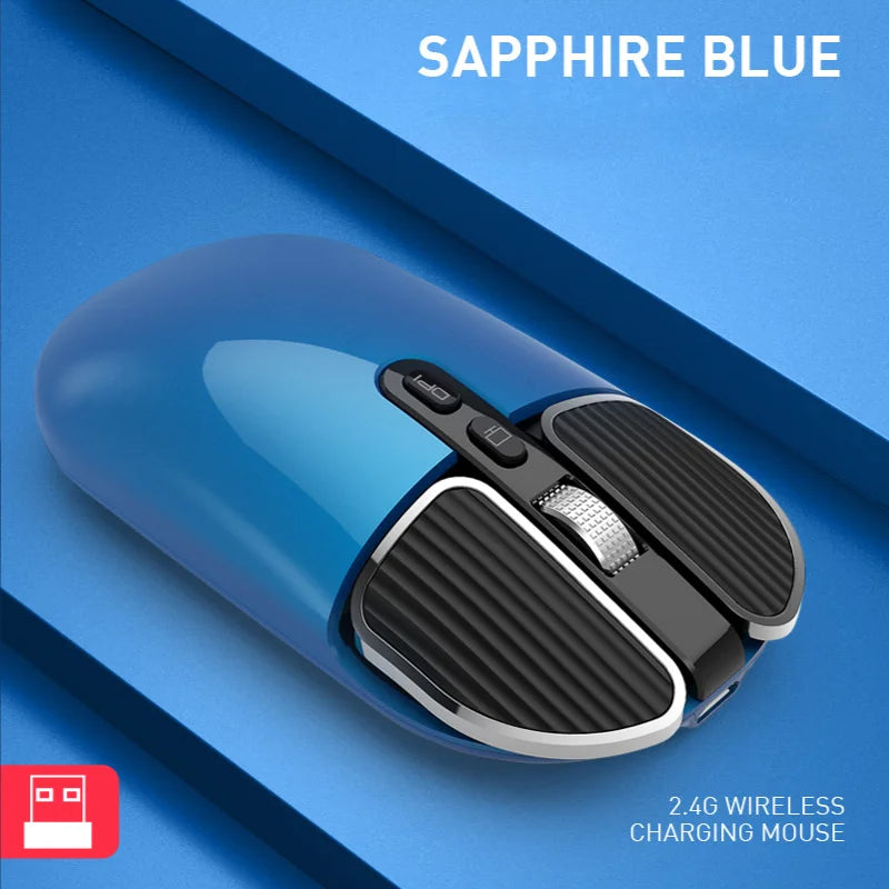 M203 2.4G Dual Model Wireless BT 5.0 Rechargeable Silent Mouse Long Standby Multi Button Mouse For Computer PC Notebook Leedoar