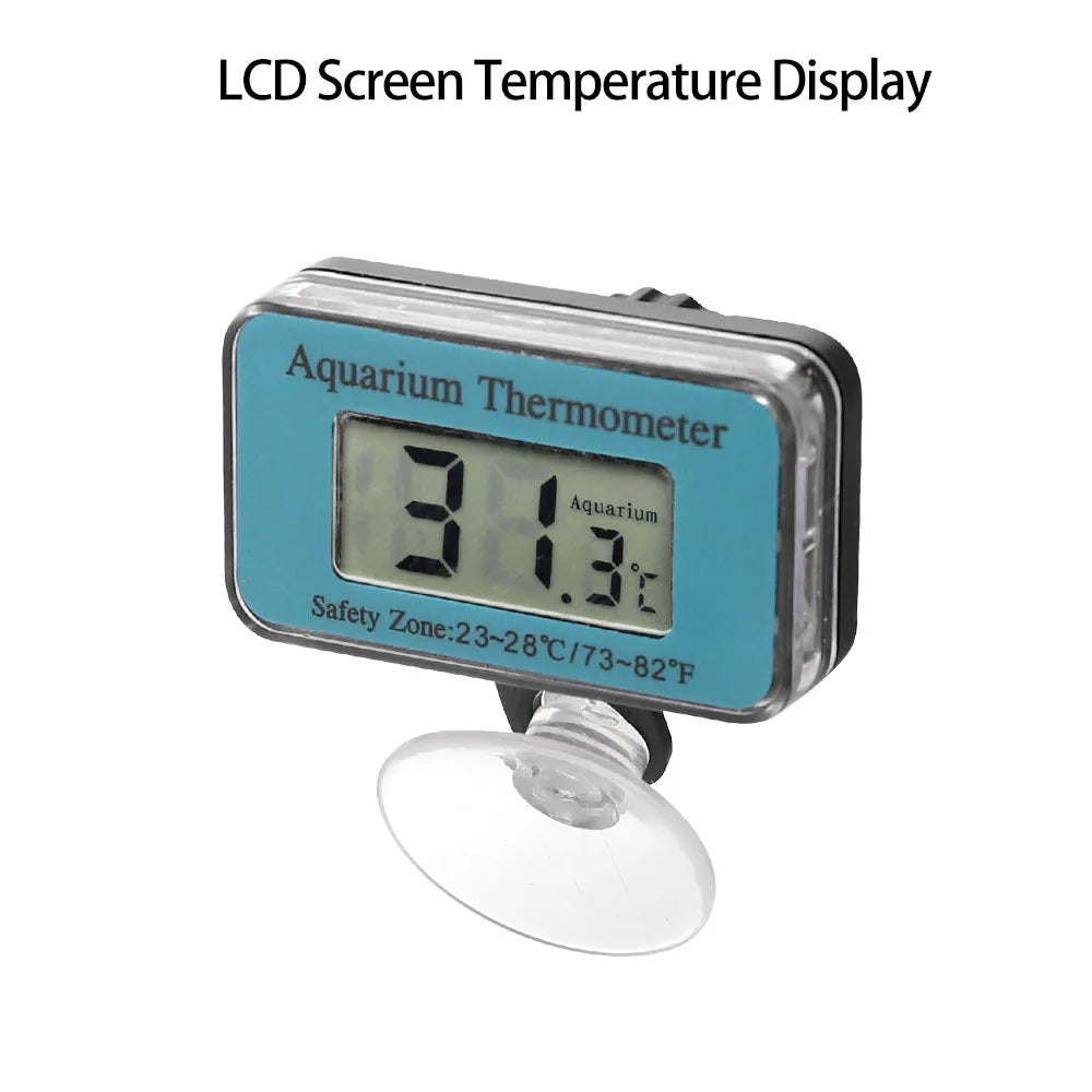 LCD Digital Aquarium Thermometer with Probe Suction Cup Fish Tank Water Electronic Thermometer Measurement Leedoar