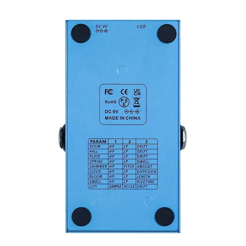 M-vave Mini Universe Digital Reverb Pedal 9 Reverb Effects Room/Shimmer/Lofi/Spring Reveb Effect Pedals Guitar Pedal Leedoar