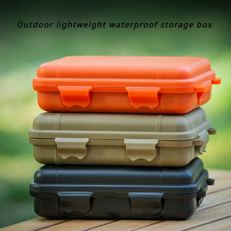 set Small Outdoor Waterproof Seal Storage Box, Shockproof Home & Office Organizer, Survival Container Leedoar