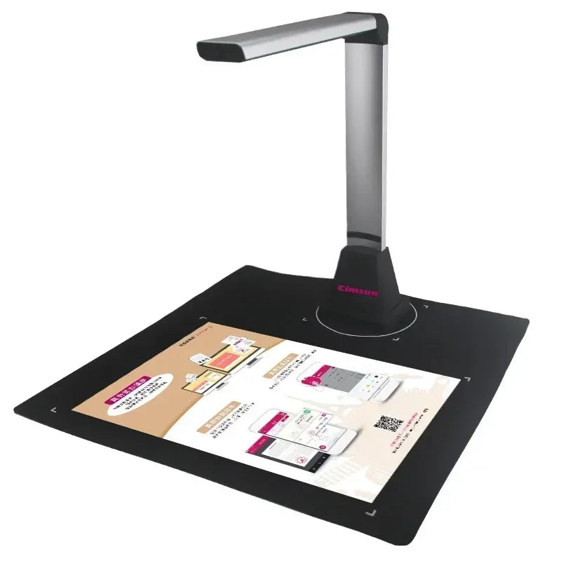 Scanner Q580 Book & Document Camera CimFAX, 5 Mega-pixel, Soft Base, Capture Size A4, English Software, for Office, Teaching Leedoar