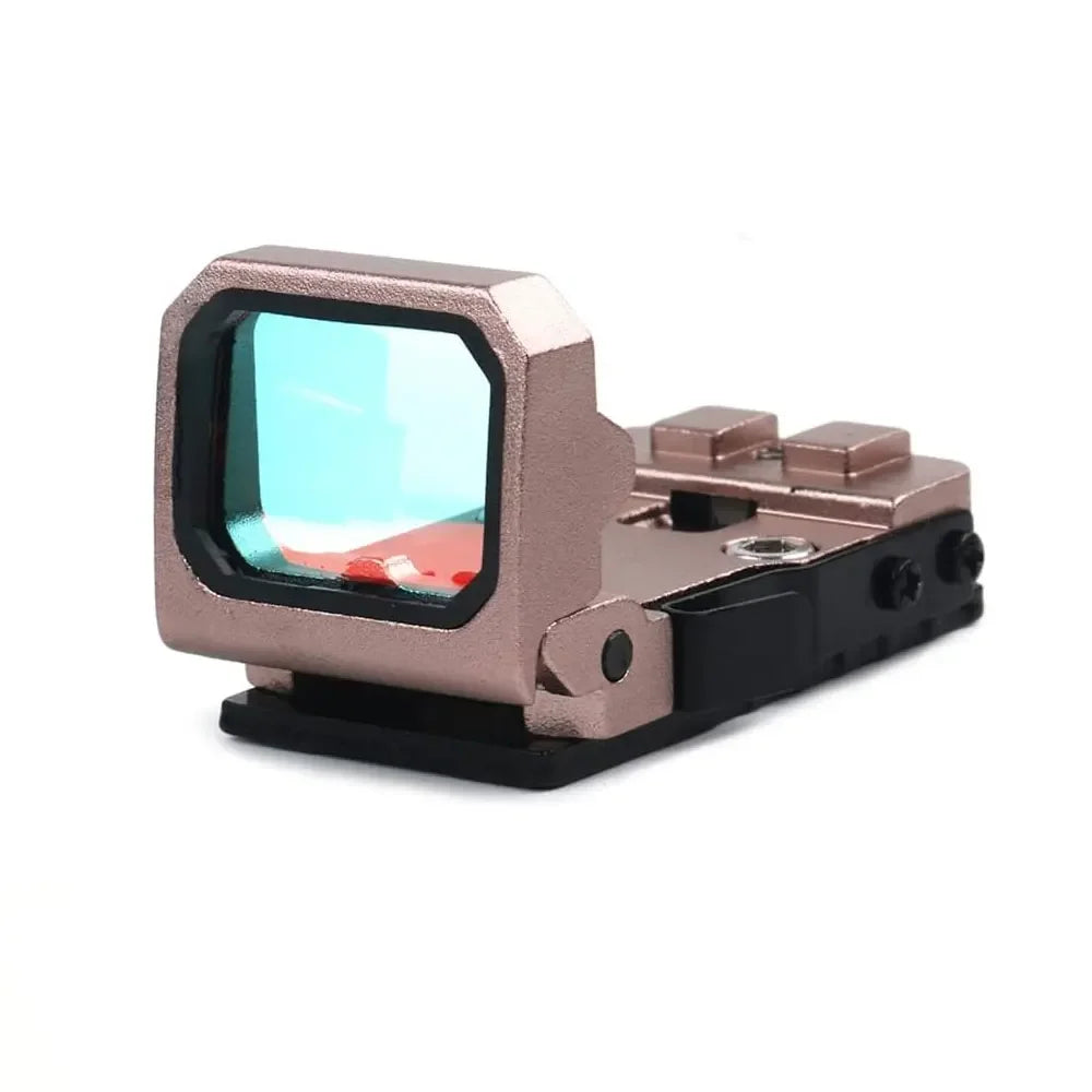 Folding Flip Up Mini Red Dot Sight Holographic Reflex Sight RMR for Outdoor Hunting Glock Pistol W/20mm Rail Mounts and Slides Leedoar