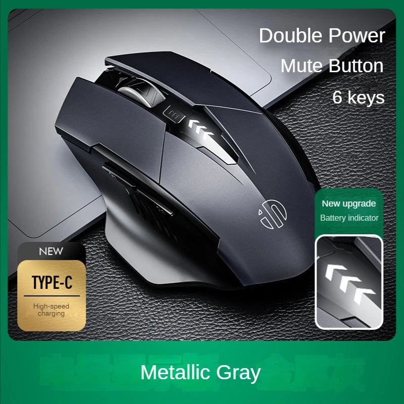 M6P Ergonomic Gaming Wireless Mouse LED Light Mouse Gamer Mice Luminous USB Computer Mouse for Desktop Computer PC Laptop Gaming Leedoar