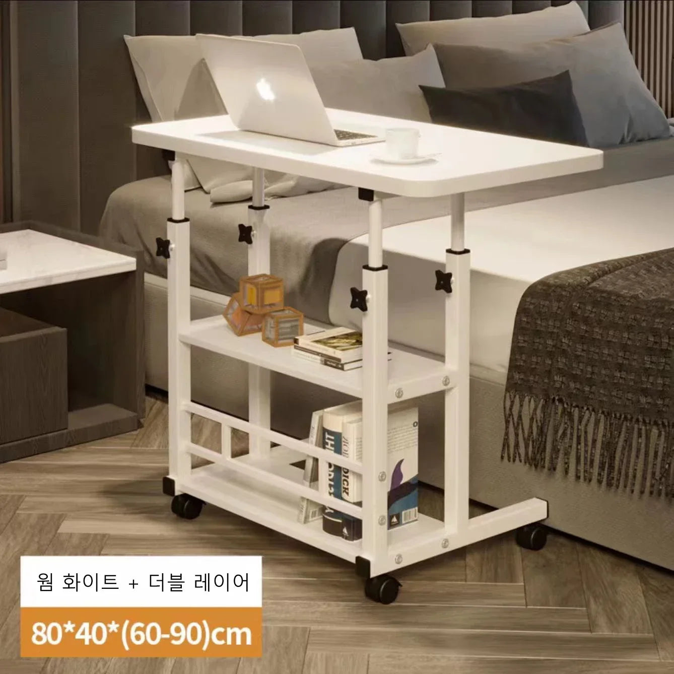 Lifting Study Table Bed Bedside Table Dormitory Simple Computer Bedroom Lazy Person Table Movable Portable Office Simple Desk Leedoar