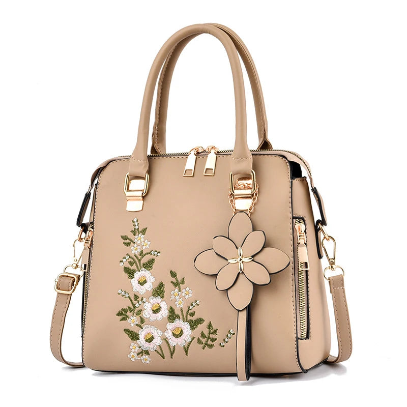 2023 New Women's Fashion Embroidered Handbag Featuree Street Shooting Female Beauty Design Use Simple One Shoulder Crossbody Bag Leedoar