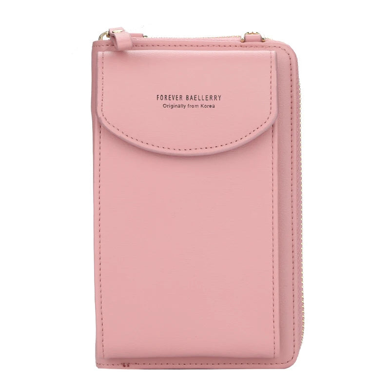 2023 Women's Oblique Straddle One Shoulder Mobile Phone Bag Long Change Purse Small Case Large Capacity Card Holders Wallet Bags Leedoar