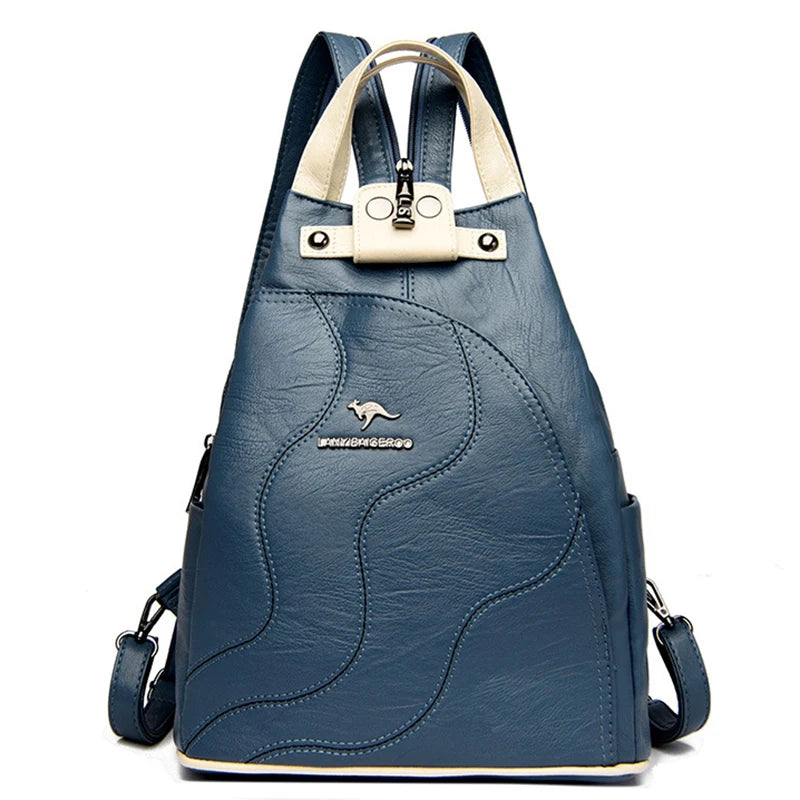 2023 New Multifunctional Backpack Women's Bag Korean Edition Small Shoulder Bag Chest Colored Backpacks Fashion Package Case Top Leedoar