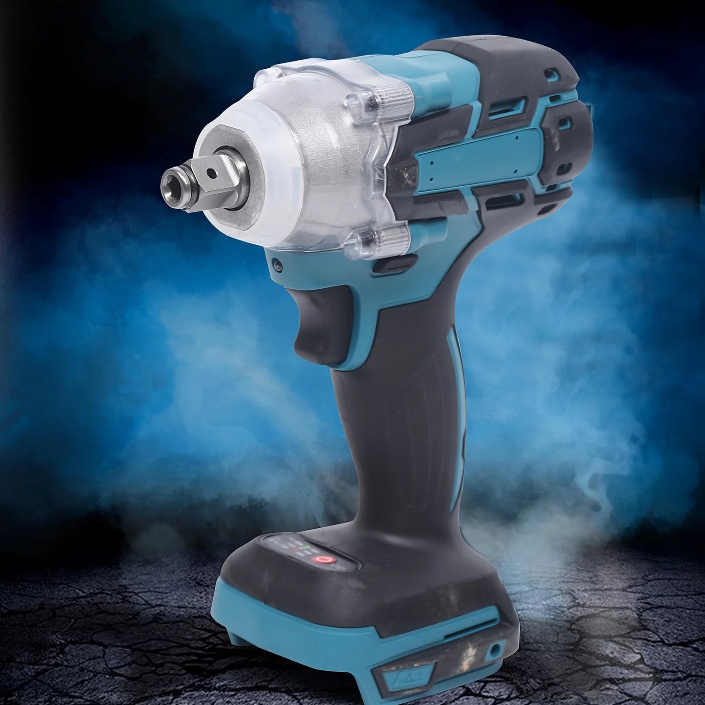 18V 2 in 1 Brushless Electric Impact Wrench 1/2Inch Household Power Tools 15000Amh Li Battery LED Light Adapt To Makita Battery Leedoar