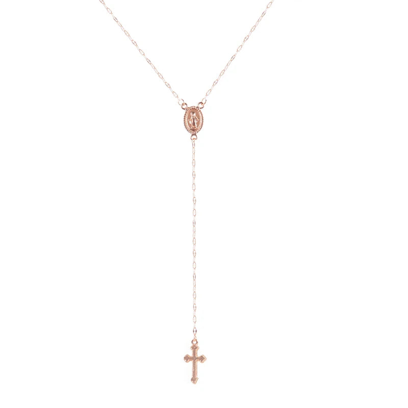 SUMENG 2024 New Fashion Vintage Christian Cross Bohemia Religious Rosary Pendant Necklace For Women Charm Jewelry Gifts Leedoar