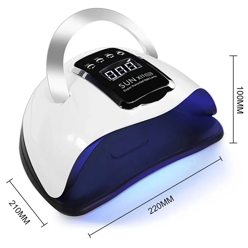 SUN X11 MAX Professional Nail Drying Lamp for Manicure 280W Nails Gel Polish Drying Machine with Auto Sensor UV LED Nail Lamp Leedoar