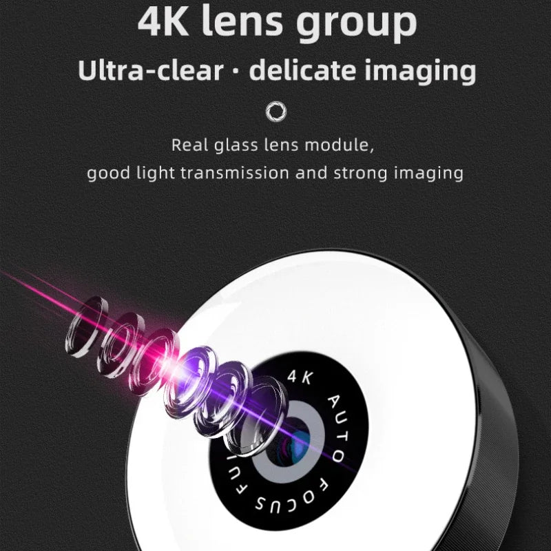 Webcam 4K 1080P Autofocus Computer Camera HD Network USB Live Web Cam 2k Drive Free for PC Laptop Video Shooting Camera Leedoar