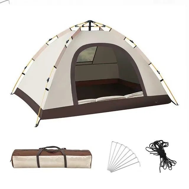 2-3 Person Tent Camping Folding Outdoor Fully Automatic Speed Quick-opening Waterproof Sunscreen Wilderness Portable Equipment Leedoar