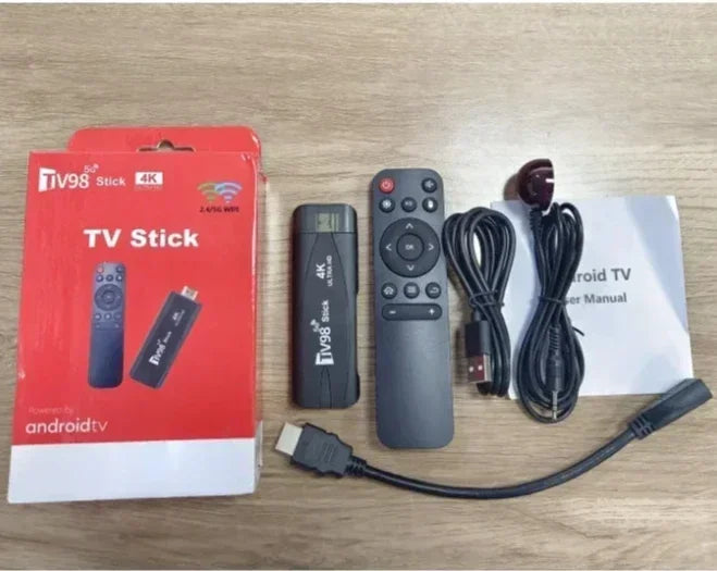 TV98 4K Smart TV Stick Android Box 2.4G 5G WiFi Smart TV Box Media Player Mini TV98 Android 12 TV Stick For Youtube Set Top Box Leedoar