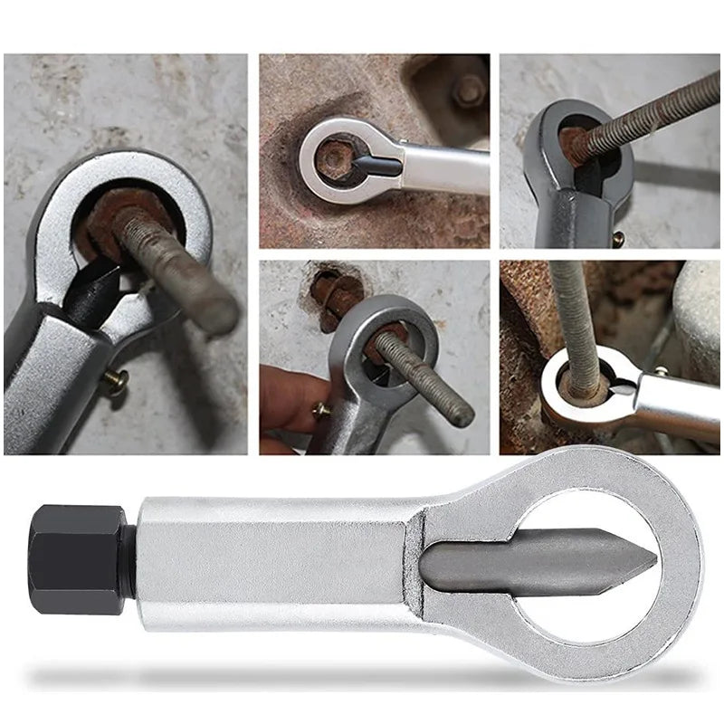 4pc Rusty Nut Cutter 9-27mm Rusty Nut Splitter Damaged Bolt Nut Separator Extractor Remover Cutting Tools Screw Breaker Tools Leedoar