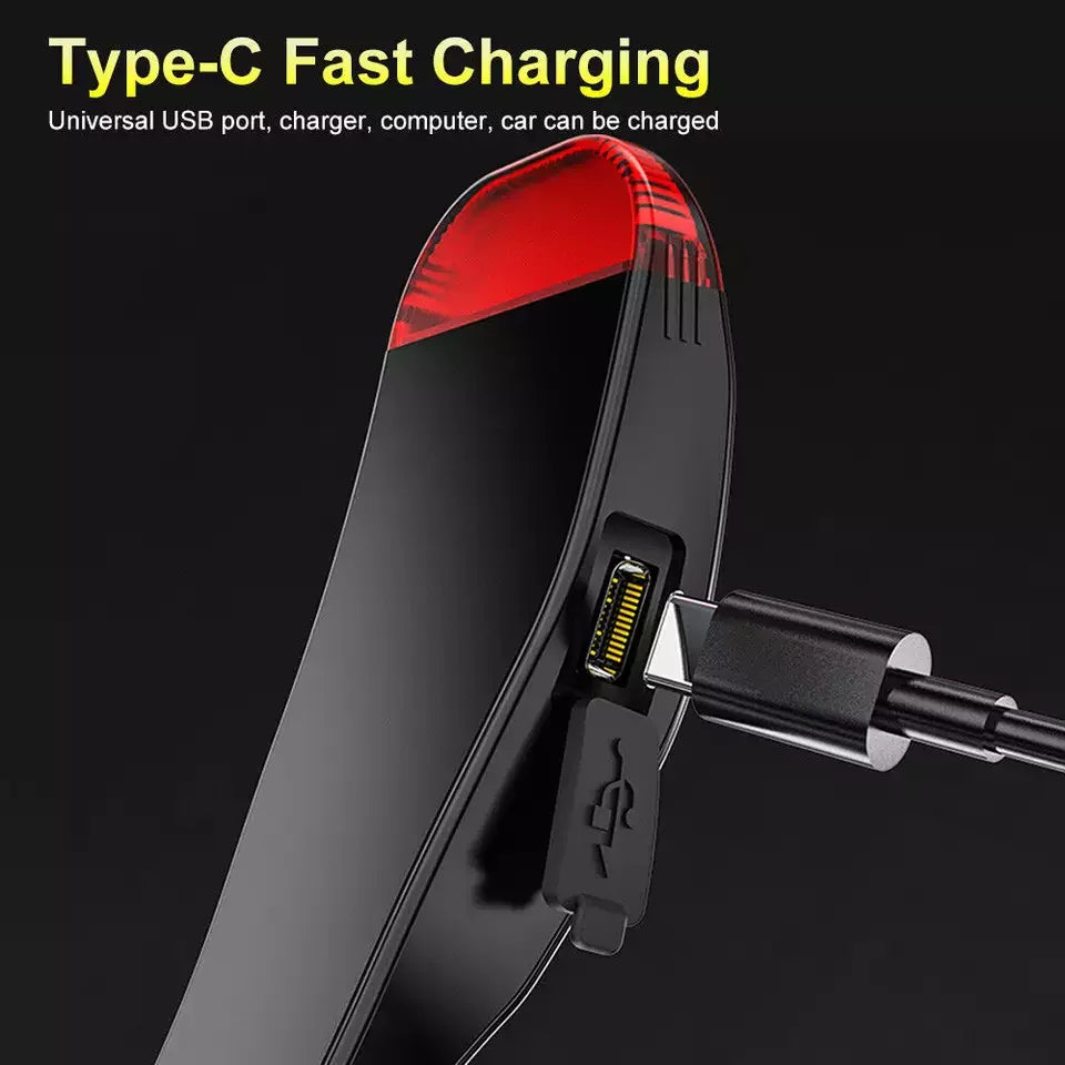 New White Red LED Neck Light Book Lamp Running Warning USB Flashlight LED Headlamp Night Reading Hiking Cycling Outdoor Leedoar