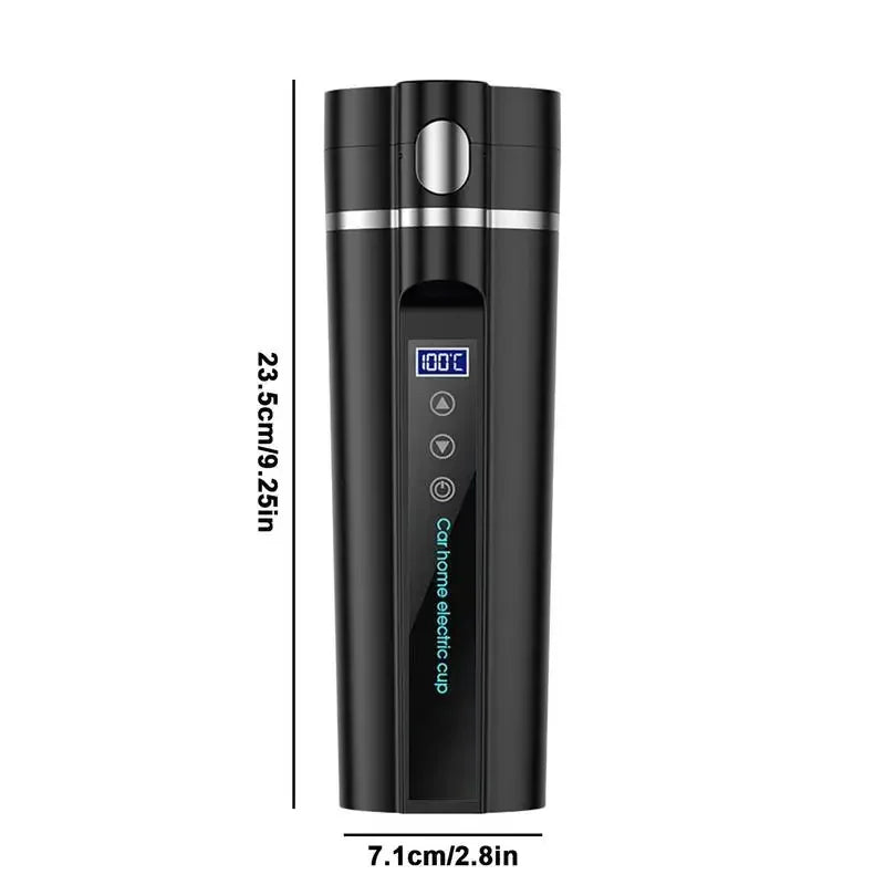 Electric Tea Cup For Car Auto Heating Thermas Cup 450ml Smart Temperature Control Travel Coffee Mug 304 Stainless Steel Liner Leedoar