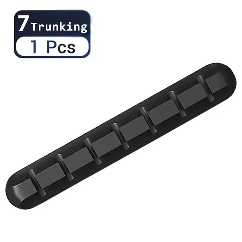 Self-Adhesive Power Cord Cord Manager Fixed Chuck Plug Mouse Cable Headset Winder Mobile Phone Data Cable Card Silicone Desktop Leedoar