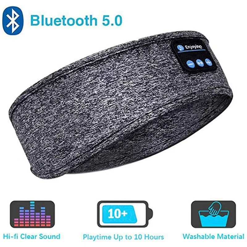 Sleeping Mask Eye Mask HeadSet Headband Soft Elastic Comfortable Wireless Music Bluetooth Headset Eye Mask For Side Sleepers