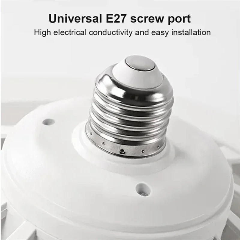 Smart 3-in-1 Ceiling Fan with Remote Control and 3-Speed E27 AC85-265V Lighting Base for Bedroom and Living Room Lighting Leedoar