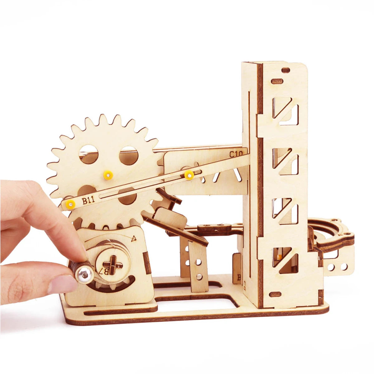 Spiral Marble Run 3D Wooden Puzzles for Adults and Teens DIY Model Building Kits with Mechanical Puzzles Leedoar