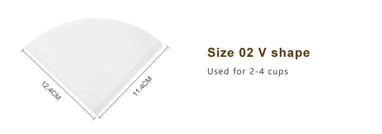 TIMEMORE Store Coffee Pot Filter Paper By Hand Drip Cup 50pcs American Coffee Machine Filter Fan V-shaped Leedoar