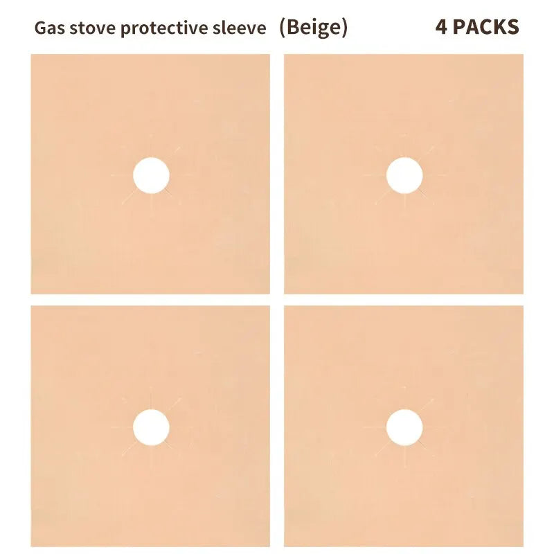 Thickened 27cm Kitchen Gas Stove Protection Pad High Temperature Resistant Grease Cleaning Gadgets Leedoar