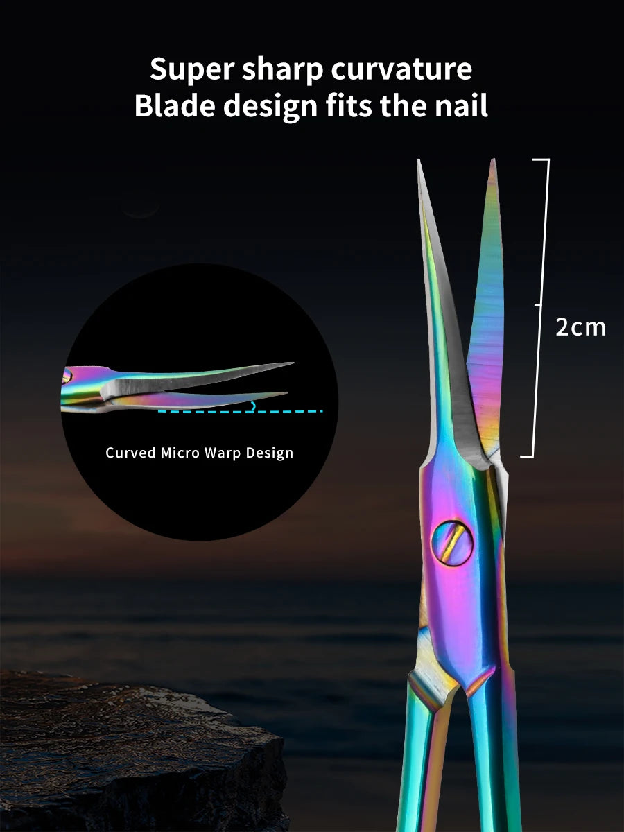 Third Generation Stainless Steel Barb Removal Super Tip Cut Russian Pre-color Titanium Bead Skin Scissors Leedoar