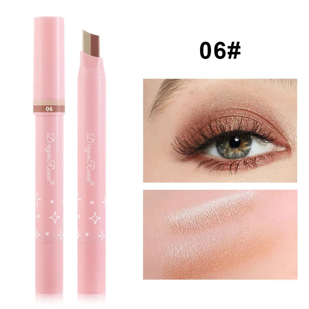 Two Color Gradient Eye Shadow Stick Three Dimensional Natural Without Taking Off Makeup Natural Makeup One Touch Molding Leedoar