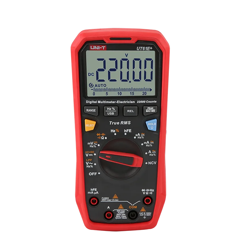 UNI T UT61B+ UT61E+ UT61D+ Smart Professional Digital Multimeter Tester Unit True RMS Auto Range 6000 Counts DC AC 1000V Leedoar