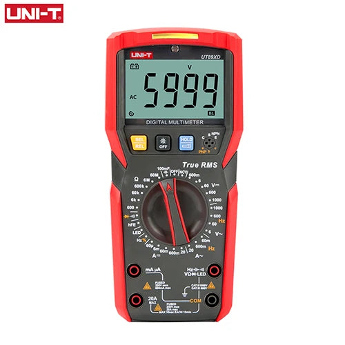 UNI-T UT89X UT89XD Professional Digital Multimeter True RMS NCV 20A Current AC DC Voltmeter Capacitance Resistance Tester Leedoar