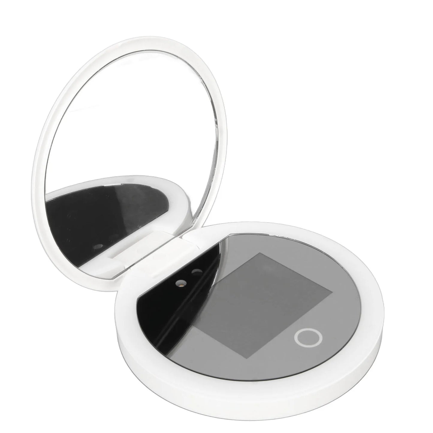 UV Mirror Sunscreen Testing Camera with Light 2X Magnification Travel Makeup 3.5in Pocket Size L Leedoar