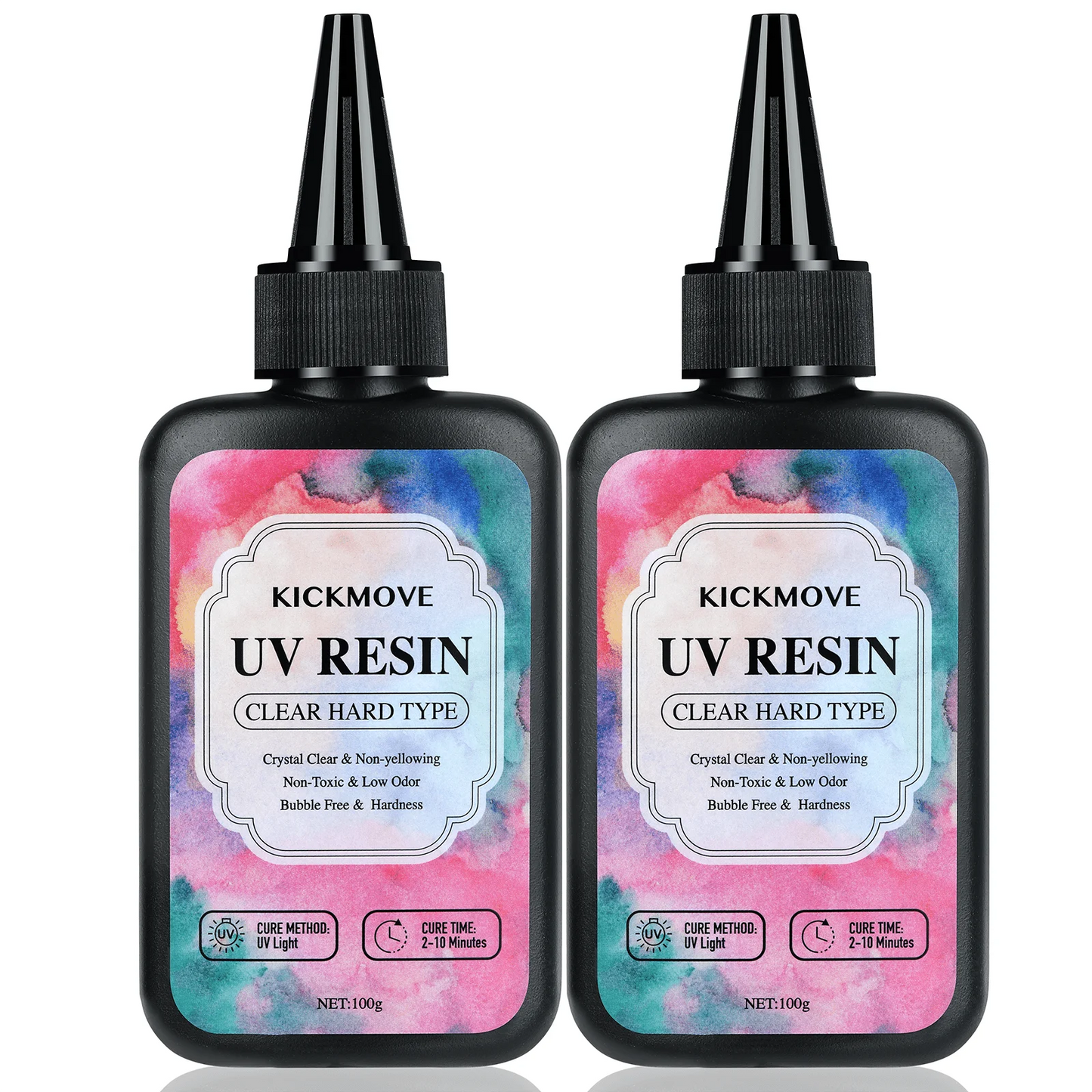 UV Resin 300g - Upgraded UV Resin Kit, Hard Type Crystal Clear Ultraviolet Curing UV Epoxy Resin for Craft Jewelry Making Leedoar