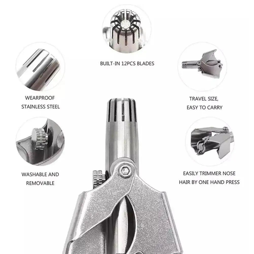 Washable Portable Ear Hair Trimmer Cleaning Without Rusting Painless Nose Hair Removal Men'S Portable Electric Shaver Low Noise Leedoar