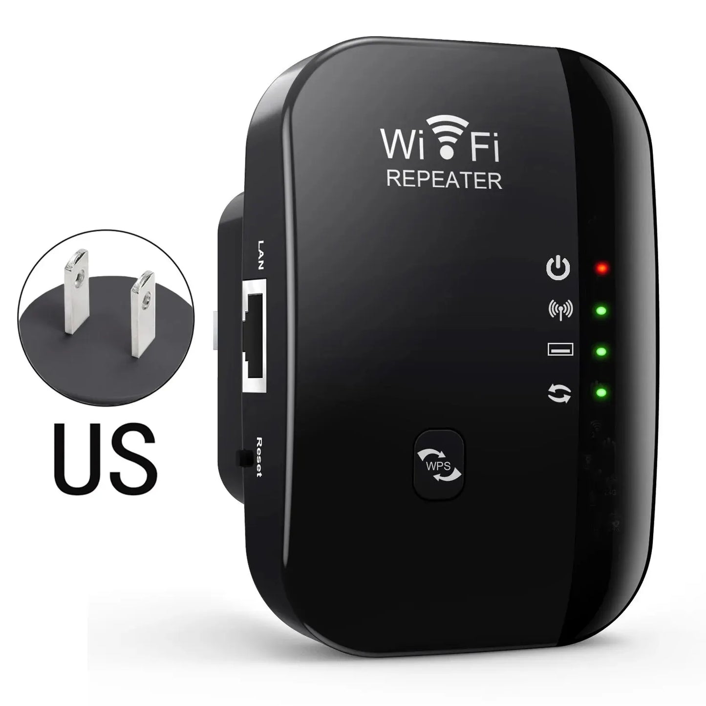 Wifi Repeater Wireless Signal Amplifier Extended Network Enhancer EU US Home Router 300m Through The Wall Bedroom Receive Moving Leedoar