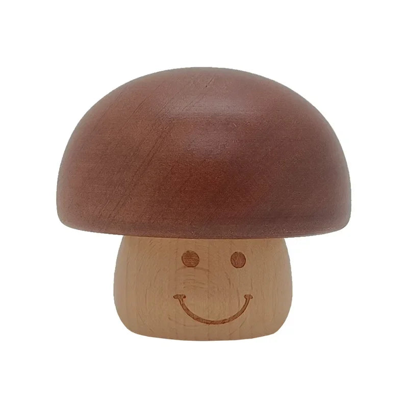 Wooden Ornament Music Box Wooden Mushroom Jellyfish Shaped Handicraft Music Box Flying Seagulls Home Decoration Ornament Leedoar