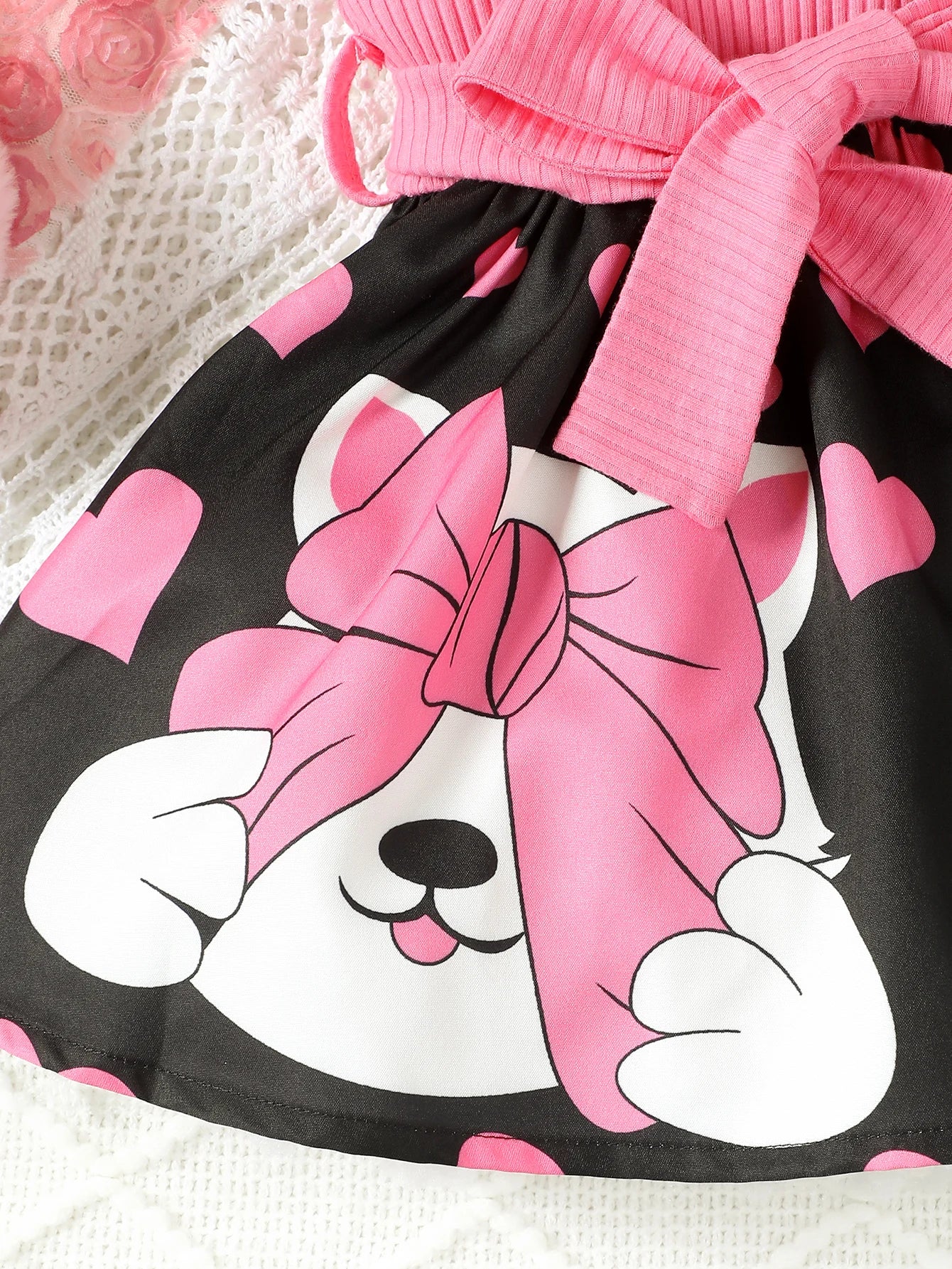 Vestido de moda sin mangas con estampado de dibujos animados para niña recién nacida de 0 a 2 años 