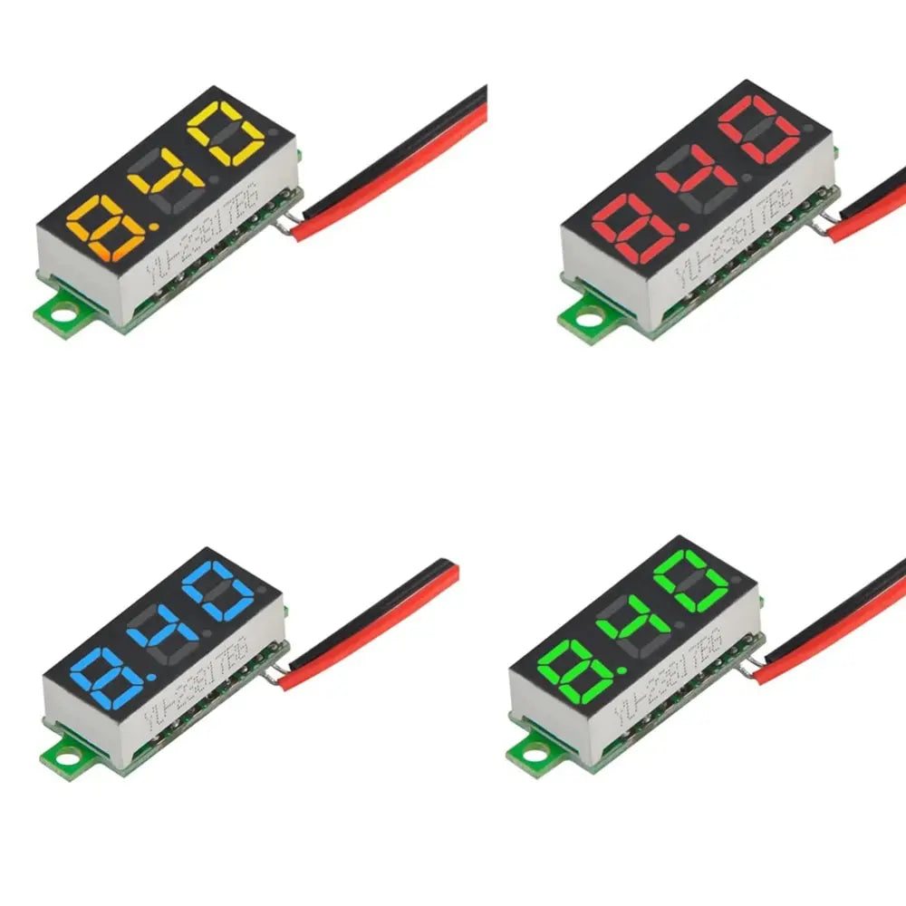 0 28 Inch DC LED Digital Voltmeter 0 100V Voltage Meter Auto Car Mobile Power Voltage Tester Detector 12V Red Green Blue Yellow