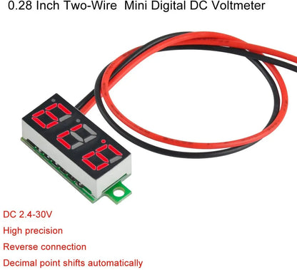 0 28 Inch DC LED Digital Voltmeter 0 100V Voltage Meter Auto Car Mobile Power Voltage Tester Detector 12V Red Green Blue Yellow