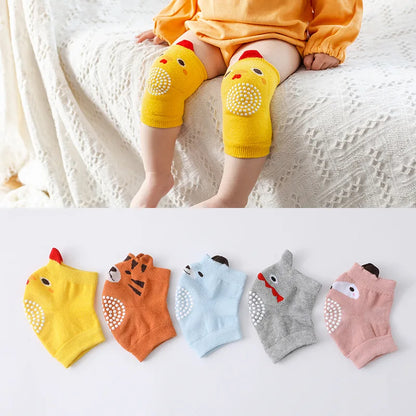 0-3 Years Cotton  Baby Knee Pad Girls Boys Anti-slip Knee Pads Newborn Protector Crawling Elbow Cushion Kid Leging Kneecaps Leedoar