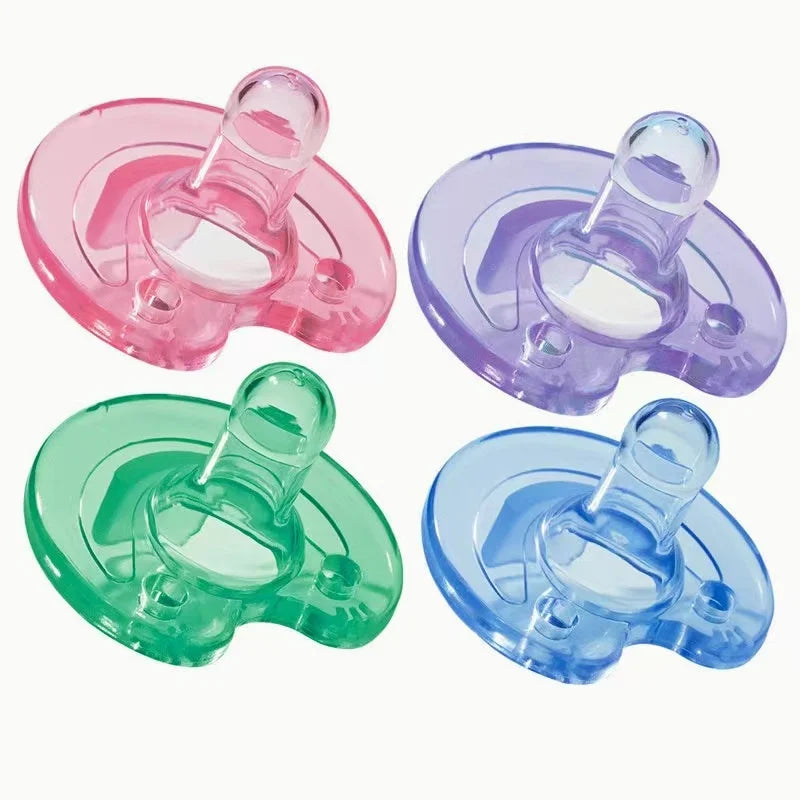 0-3 Years Silicone Round Pacifier Anti-Buck Teeth Teether Pacifier Chain Newborn Birthday Gift Bisphenol A Free