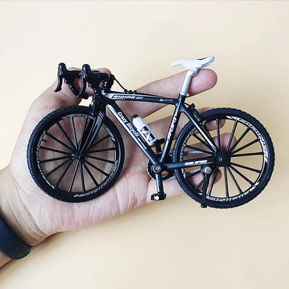 1:10 Mini Finger Mountain Bike Diecast Model Alloy Bicycle Simulation Collection Die Casting Racing Metal Bike Toys for boy Leedoar