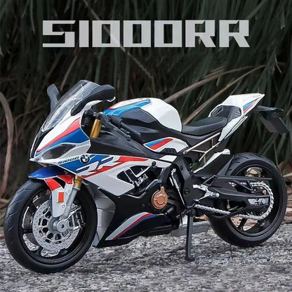 1/12 BMW S1000RR Motorcycle Toy 1:12 RMZ City Diecast Metal Racing Model Super Sport Miniature Collection Gift For Boy Children Leedoar