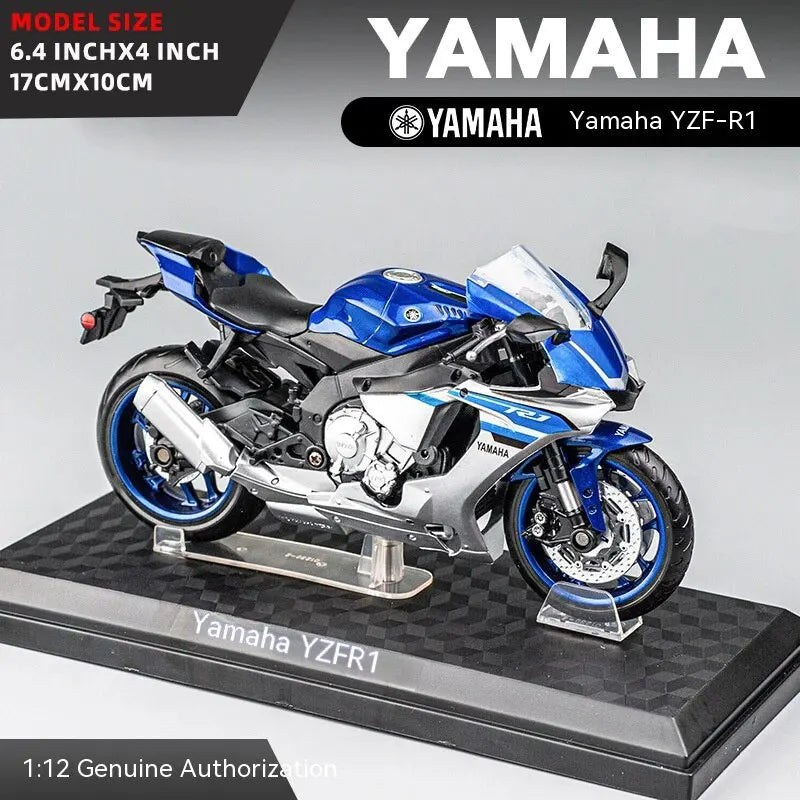 1:12 Scale Motorcycle Model Die Cast Metal with Plastic Parts Motorcycle 2020 YAMAHA YZF-R6 Leedoar