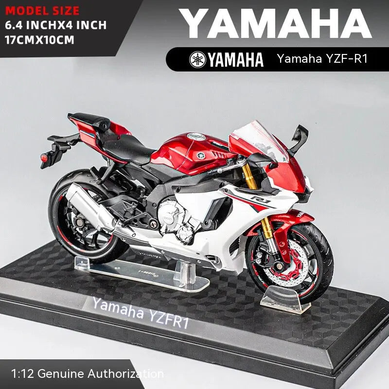 1:12 Scale Motorcycle Model Die Cast Metal with Plastic Parts Motorcycle 2020 YAMAHA YZF-R6 Leedoar