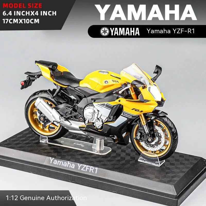 1:12 Scale Motorcycle Model Die Cast Metal with Plastic Parts Motorcycle 2020 YAMAHA YZF-R6 Leedoar