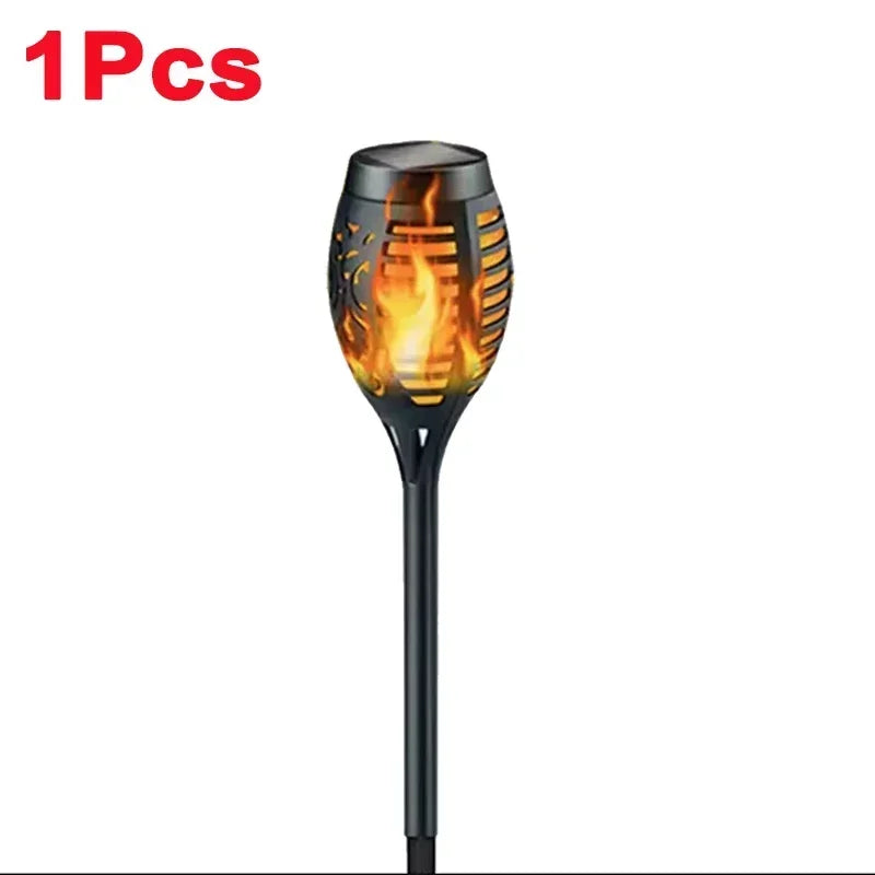 Solar Flame Torch Light Flickering Light Waterproof Garden Decoration Outdoor Lawn Path Yard Patio Floor Lamp Leedoar