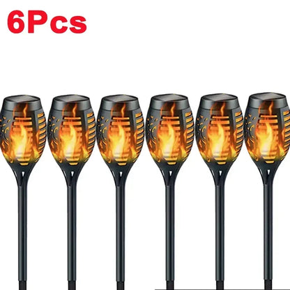 Solar Flame Torch Light Flickering Light Waterproof Garden Decoration Outdoor Lawn Path Yard Patio Floor Lamp Leedoar